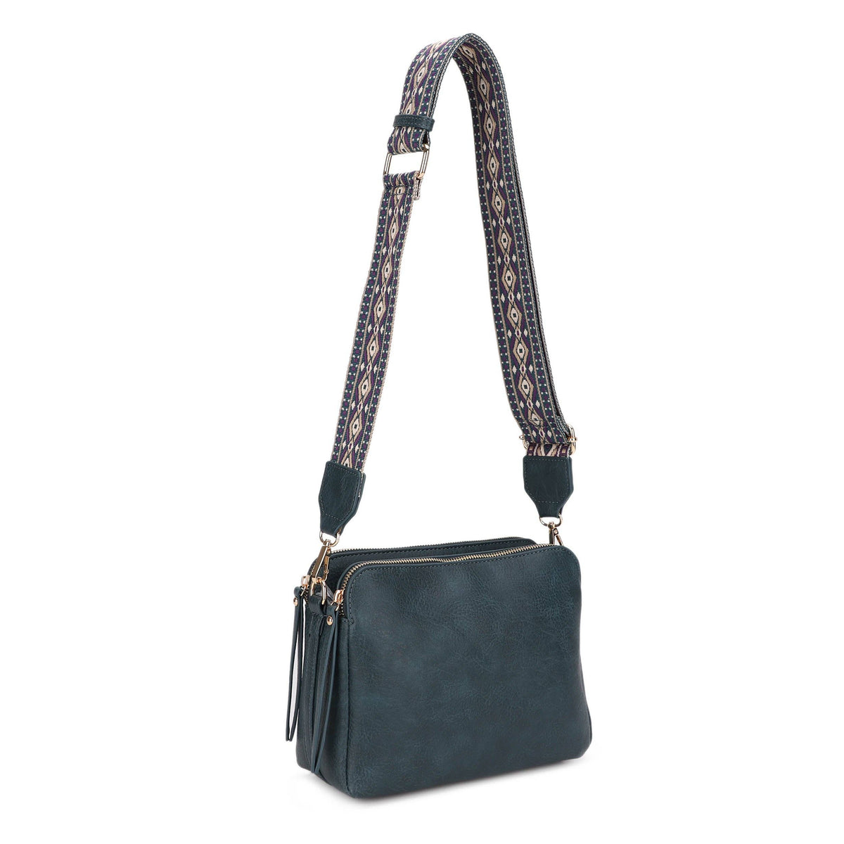 Mila Three-Compartment Crossbody Bag