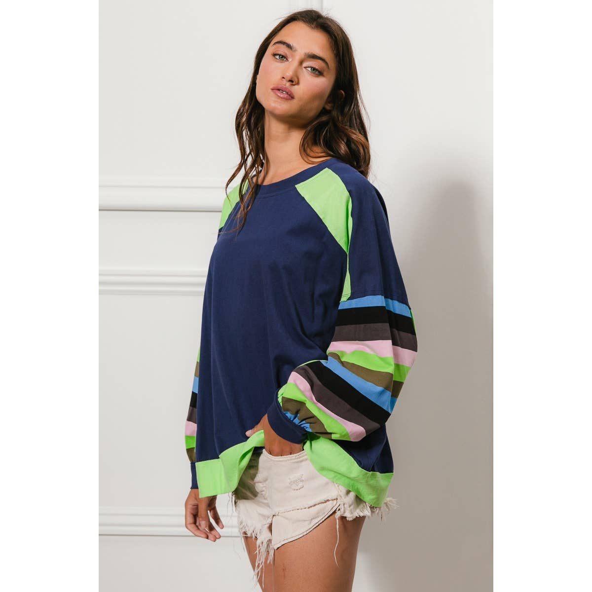 Colorblock Sweatshirt Top