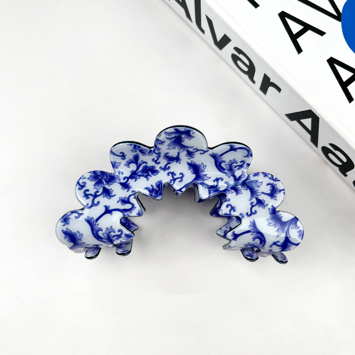 Elegant Blue Wave Hair Clip