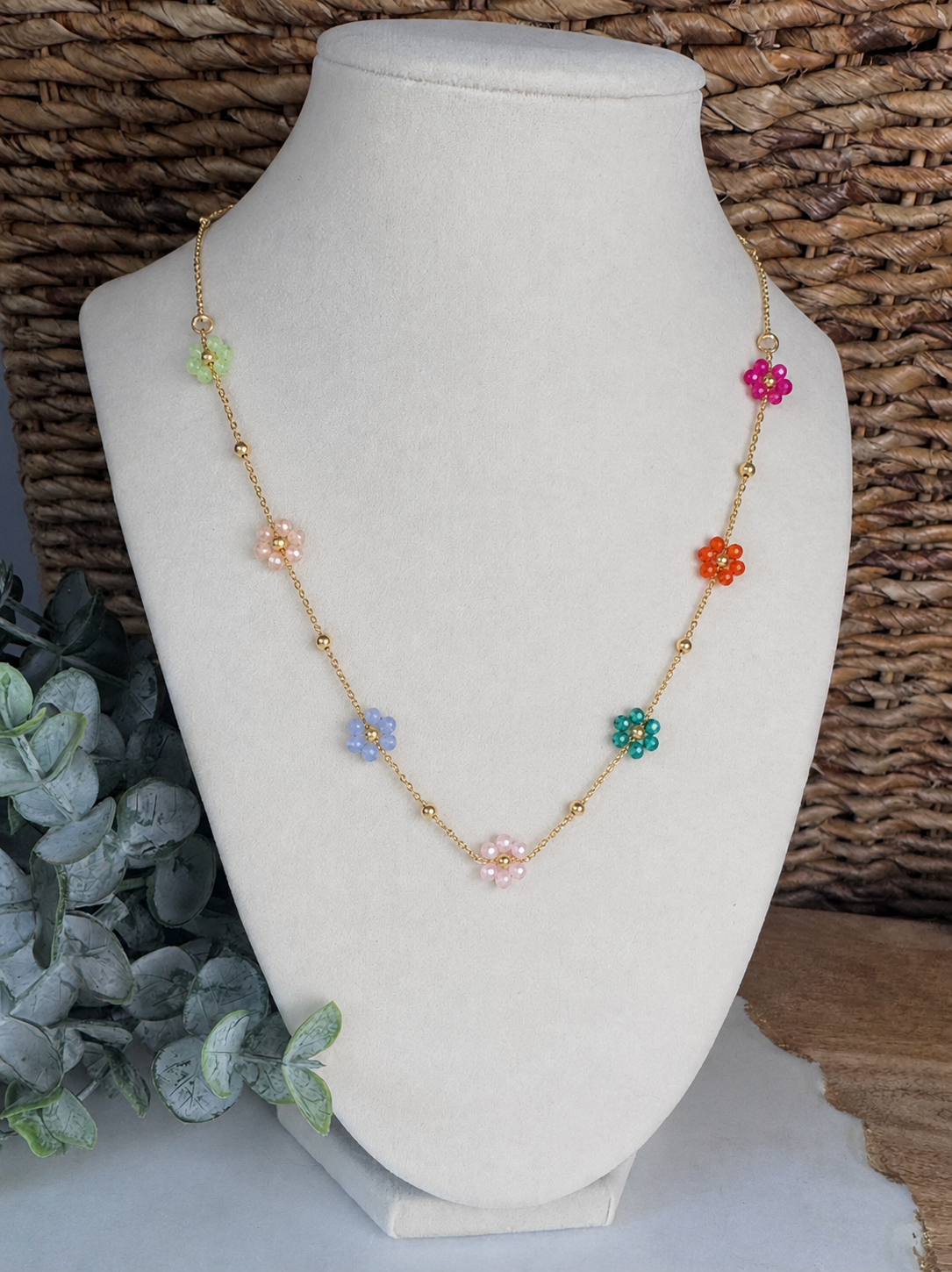 Beaded Flower Necklace
