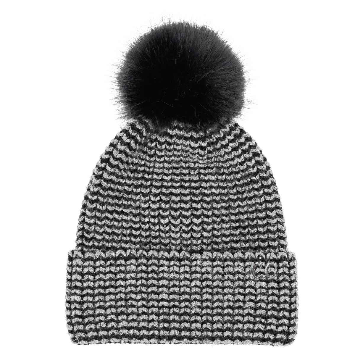 Two Tone Angora Cuff Beanie