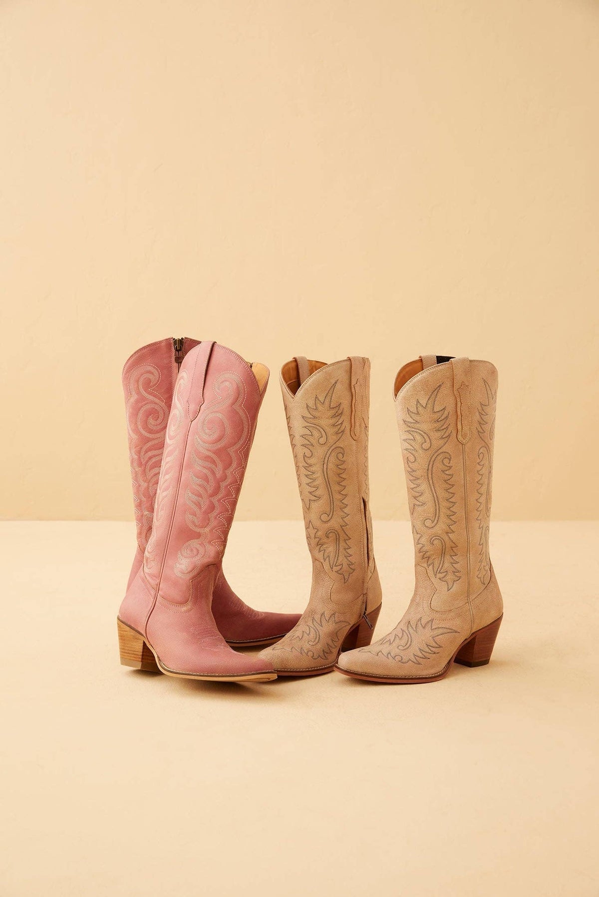 Syllvia Prairie White Embroidered Leather Boots