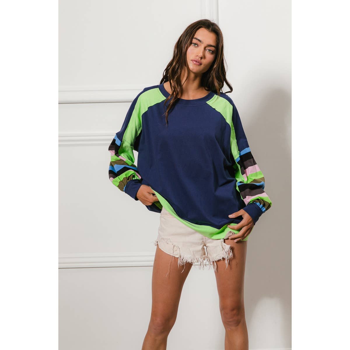 Colorblock Sweatshirt Top